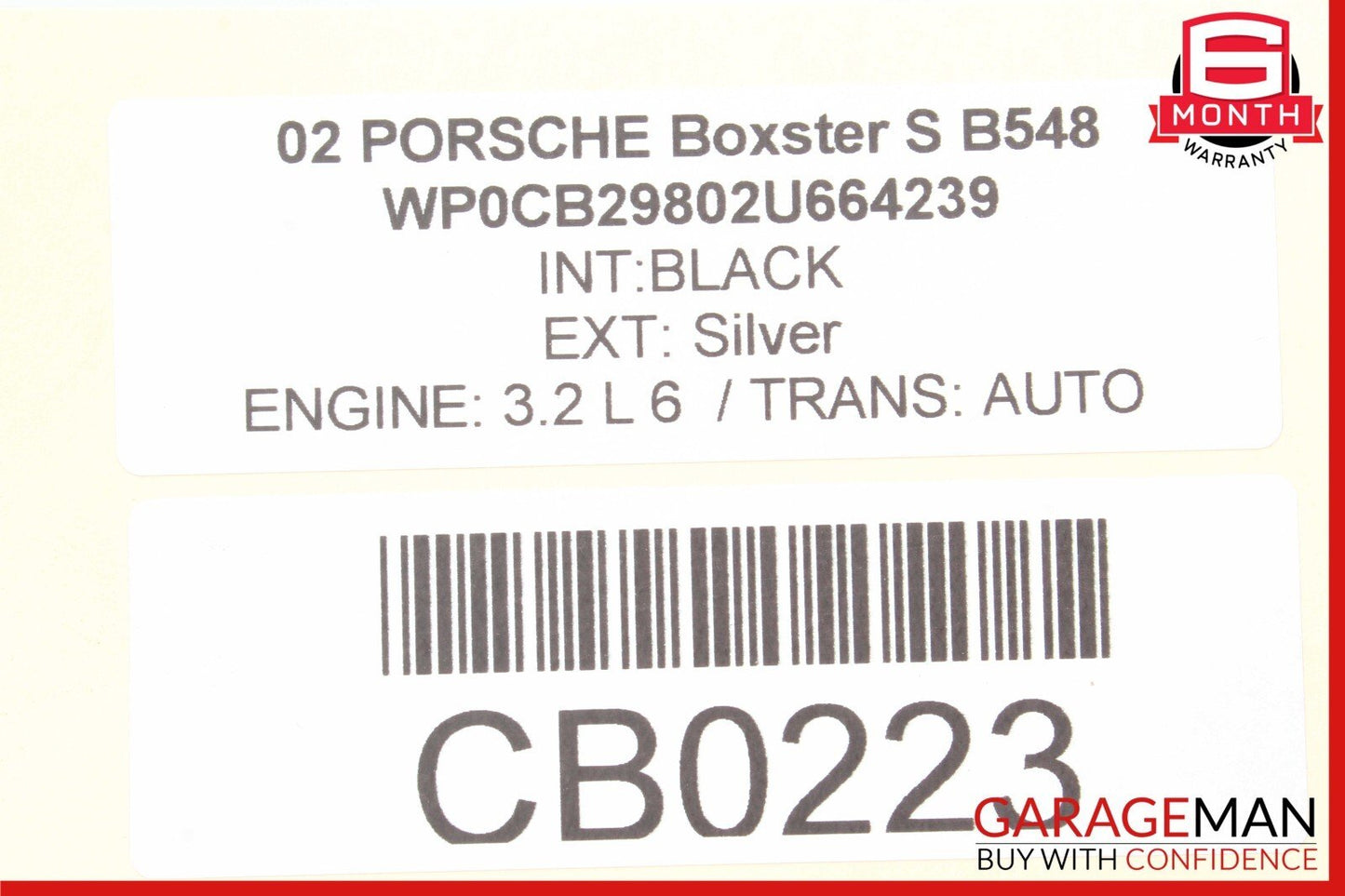 97-05 Porsche Boxster S Carrera 996 Rear Left or Right Lower Control Arm Track