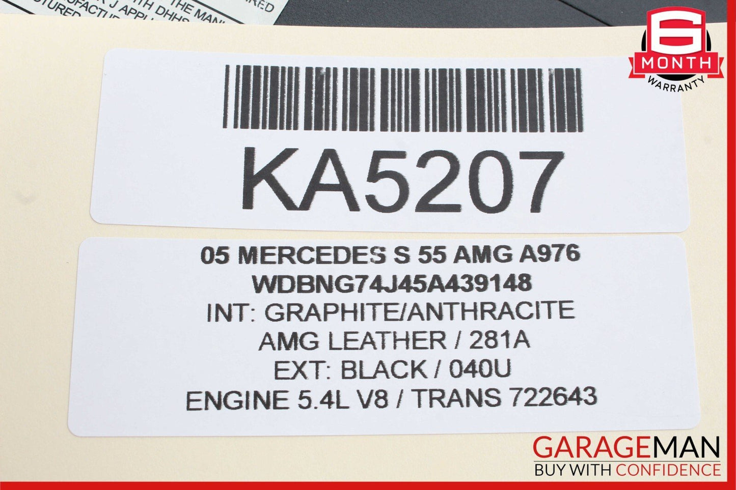 03-07 Mercedes W220 S55 AMG CD Changer 6 Disk Player MC3330 OEM