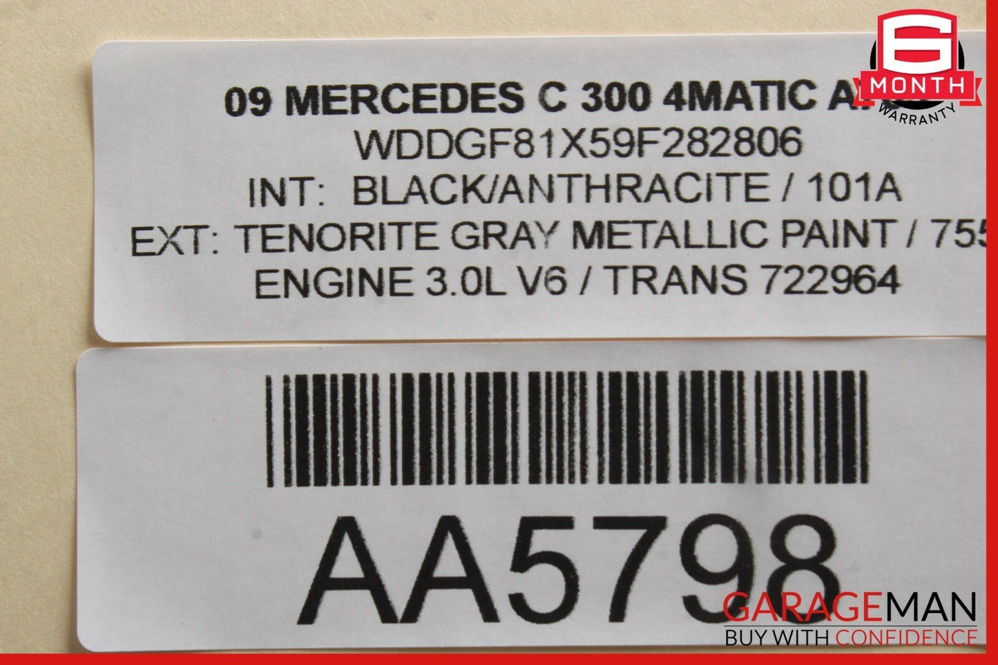08-14 Mercedes W204 C250 C350 Sedan Front Left Side Door Window Regulator Motor