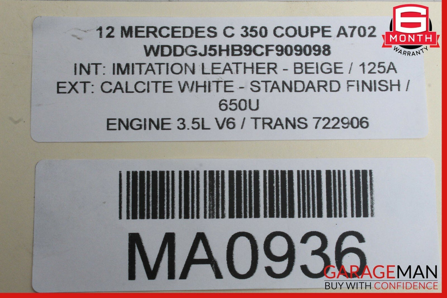 08-17 Mercedes W204 C350 Coupe Rear Left or Right Axle CV Half Shaft 2043501810