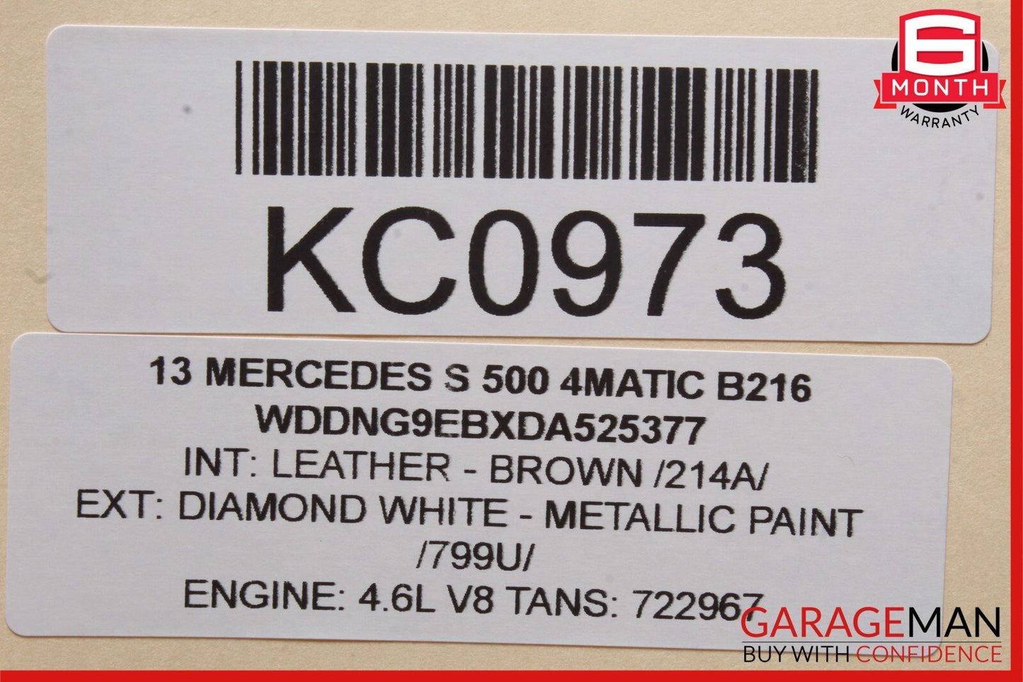 07-13 Mercedes W221 S550 S500 S63 AMG Rear Left Side Door Window Regulator Motor