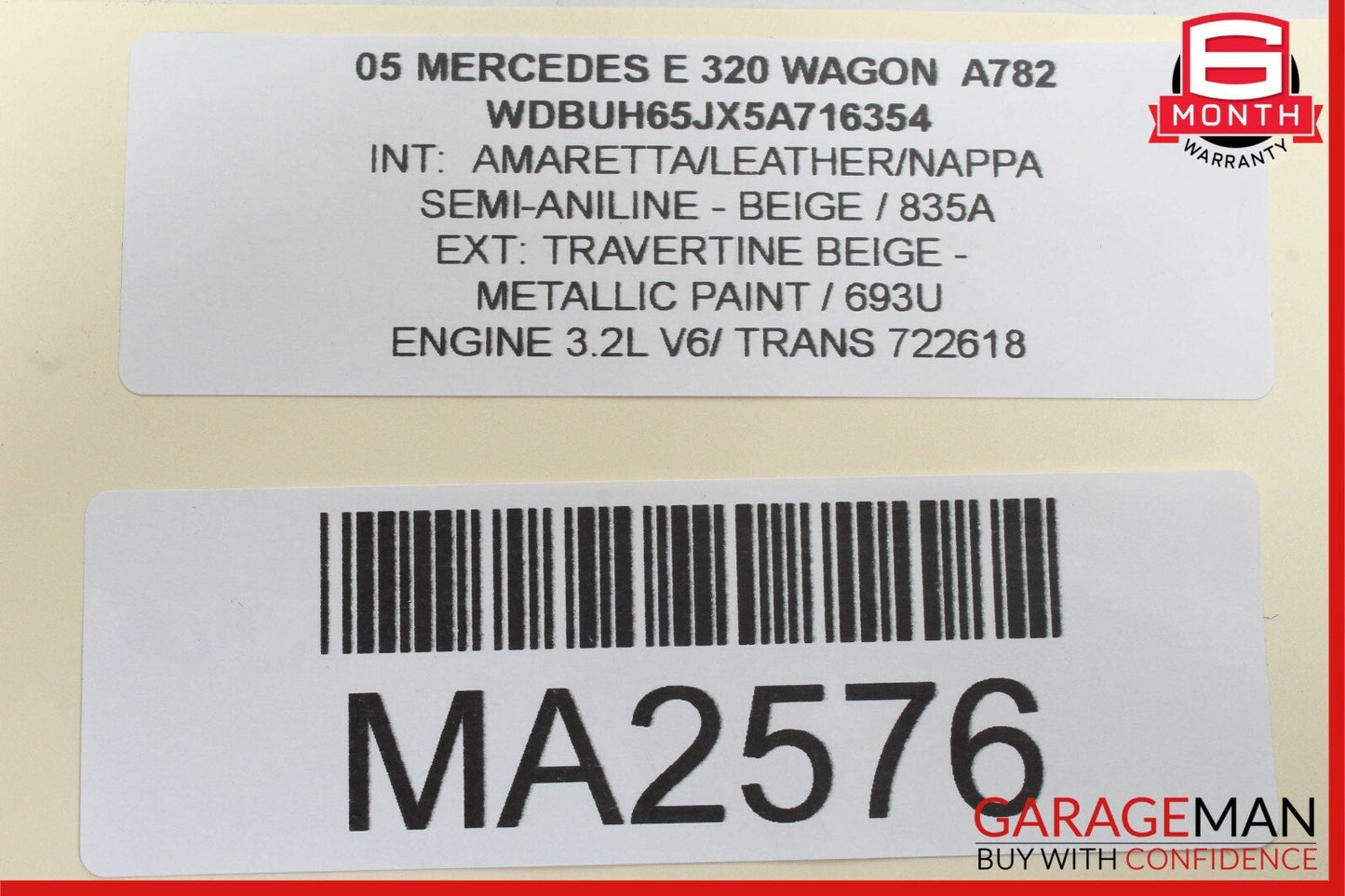 03-09 Mercedes W211 E320 E55 AMG Front Left Side Tweeter Speaker Cover Beige OEM
