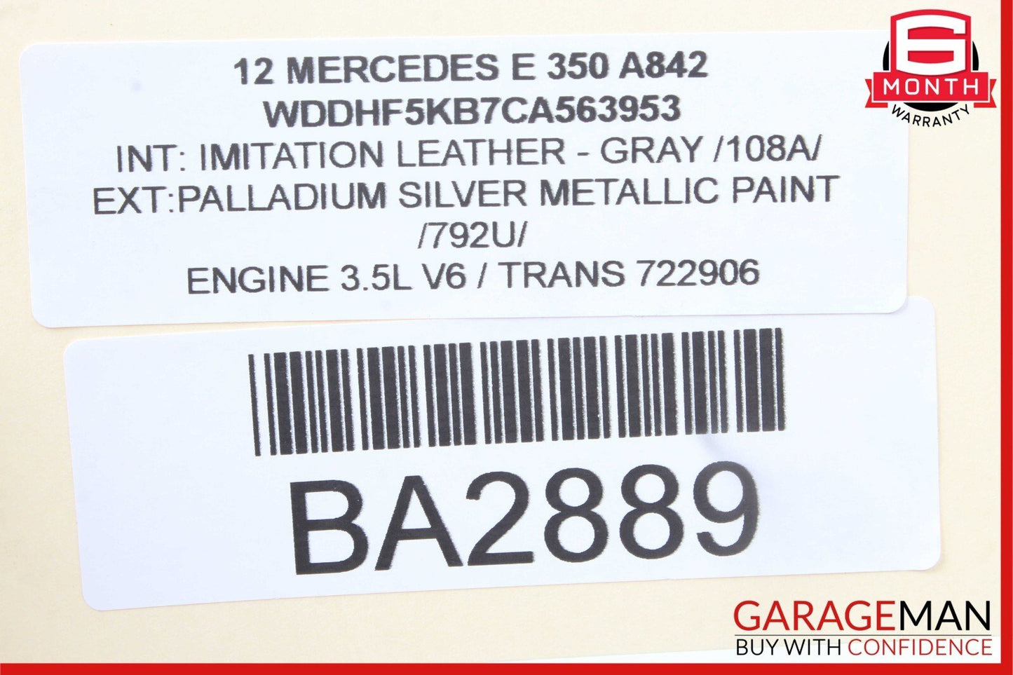 08-16 Mercedes W204 C300 E350 Front Left Side Door Window Regulator Motor Unit