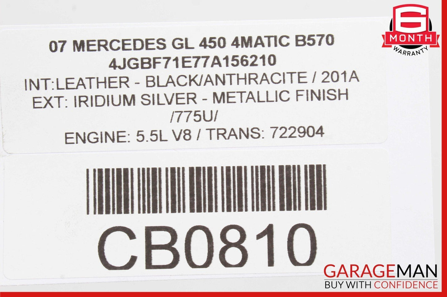 06-13 Mercedes X164 GL450 R350 4Matic Front Drive Shaft Driveshaft Axle OEM