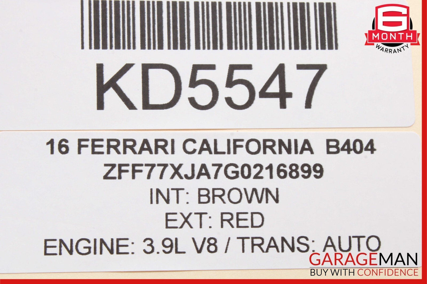15-18 Ferrari California Front Left Driver Side Switch Surround Trim Panel Brown