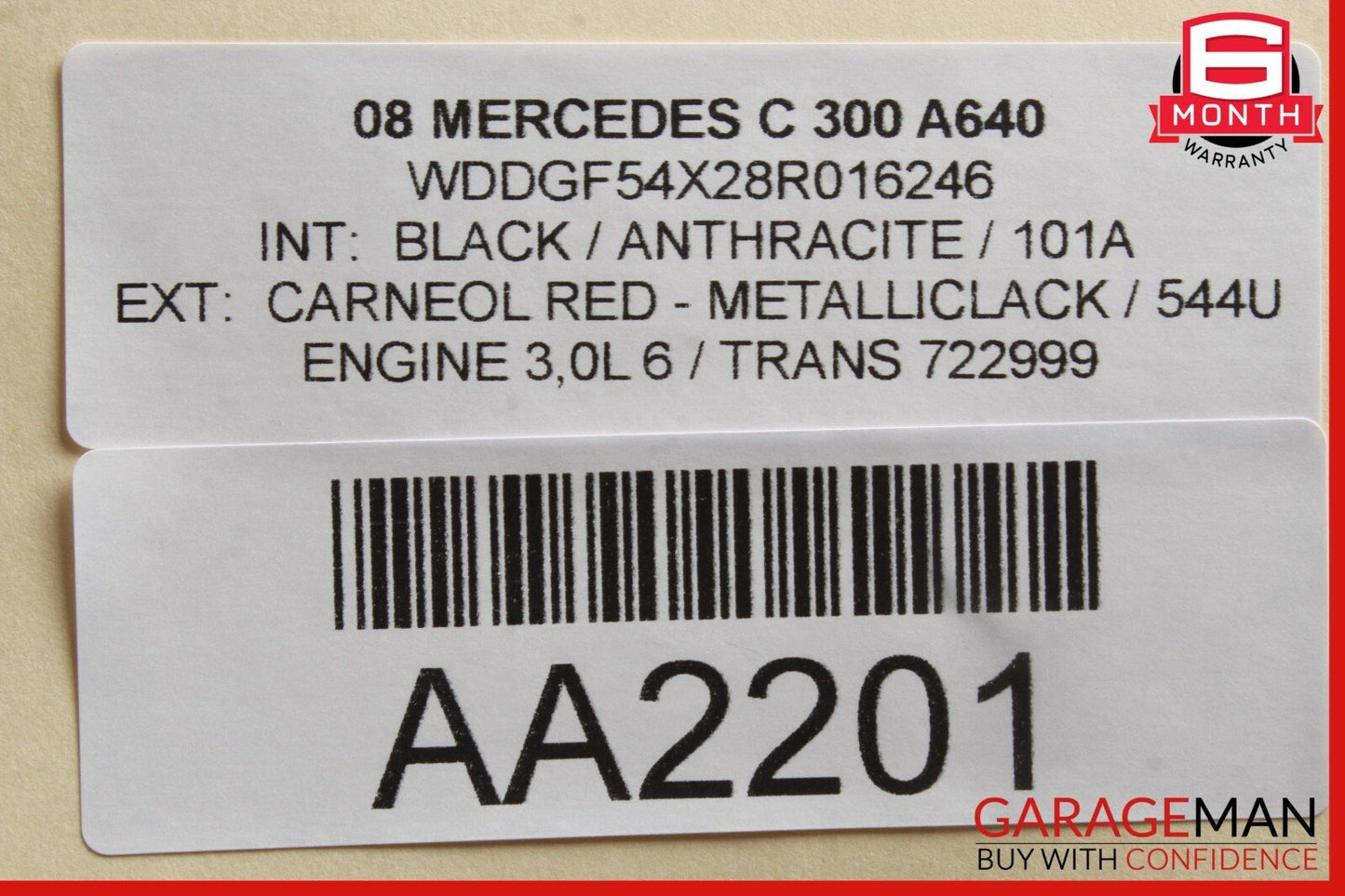 08-14 Mercedes W204 C300 Sedan Rear Right Door Window Regulator Motor Unit