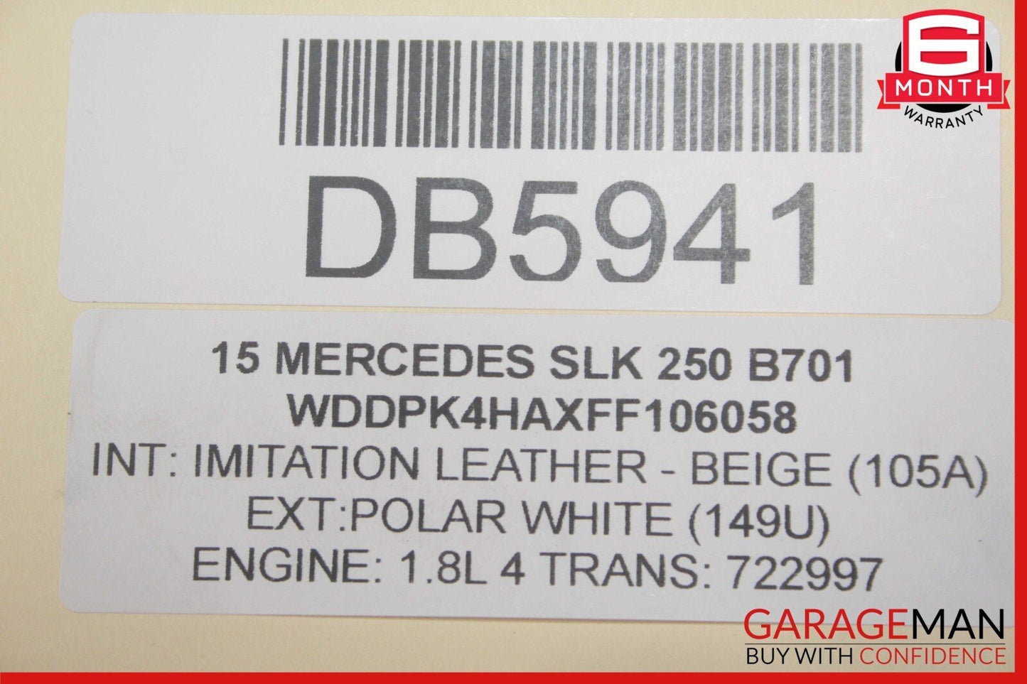 12-16 Mercedes R172 SLK250 Front Left Side Interior Door Trim Panel Cover Assy