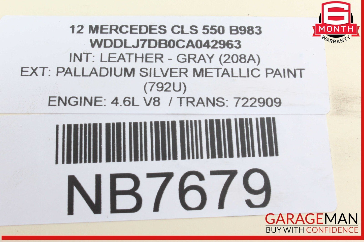 12-18 Mercedes W218 CLS550 4.6L Left Exhaust Pipe Adapter 2781400908 OEM