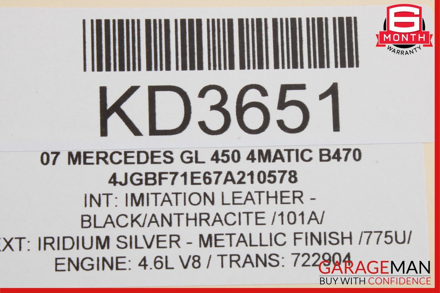 07-12 Mercedes X164 GL450 GL350 Rear Subwoofer Speaker Harmon Kardon 1648203502