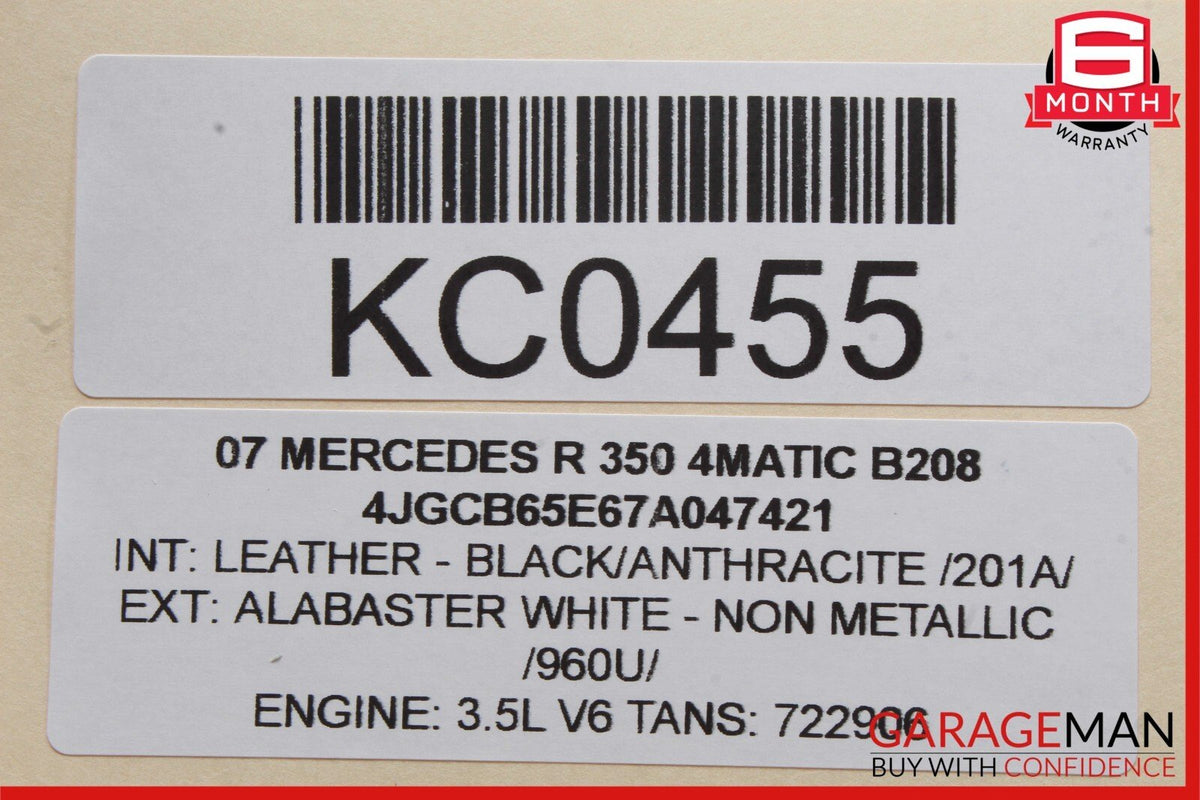 06-13 Mercedes W251 R350 GL450 ML350 Window Regulator Motor Front Right Side OEM