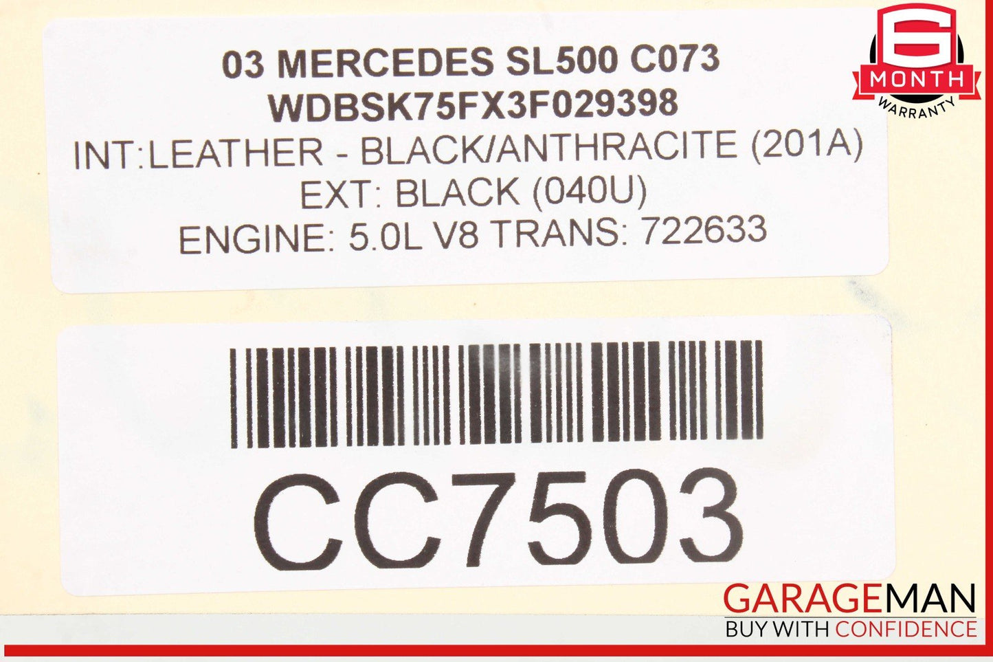 03-06 Mercedes R230 SL500 Power Steering Rack And Pinion 2304600800 OEM