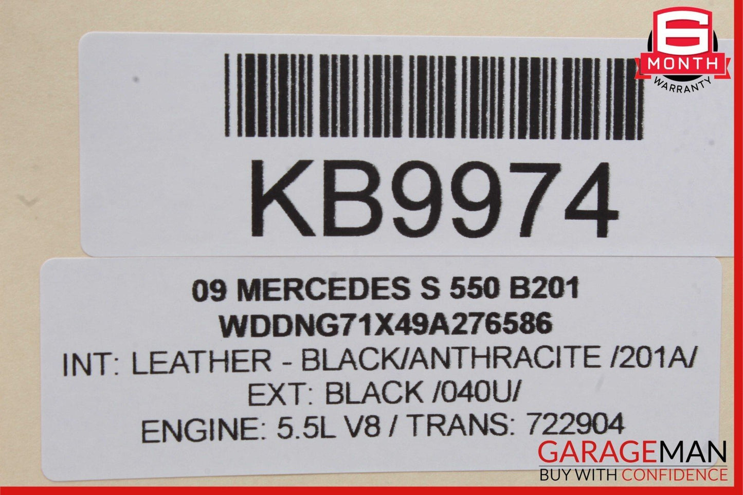 07-13 Mercedes W221 S550 Rear Left Driver Side Door Window Regulator Motor OEM