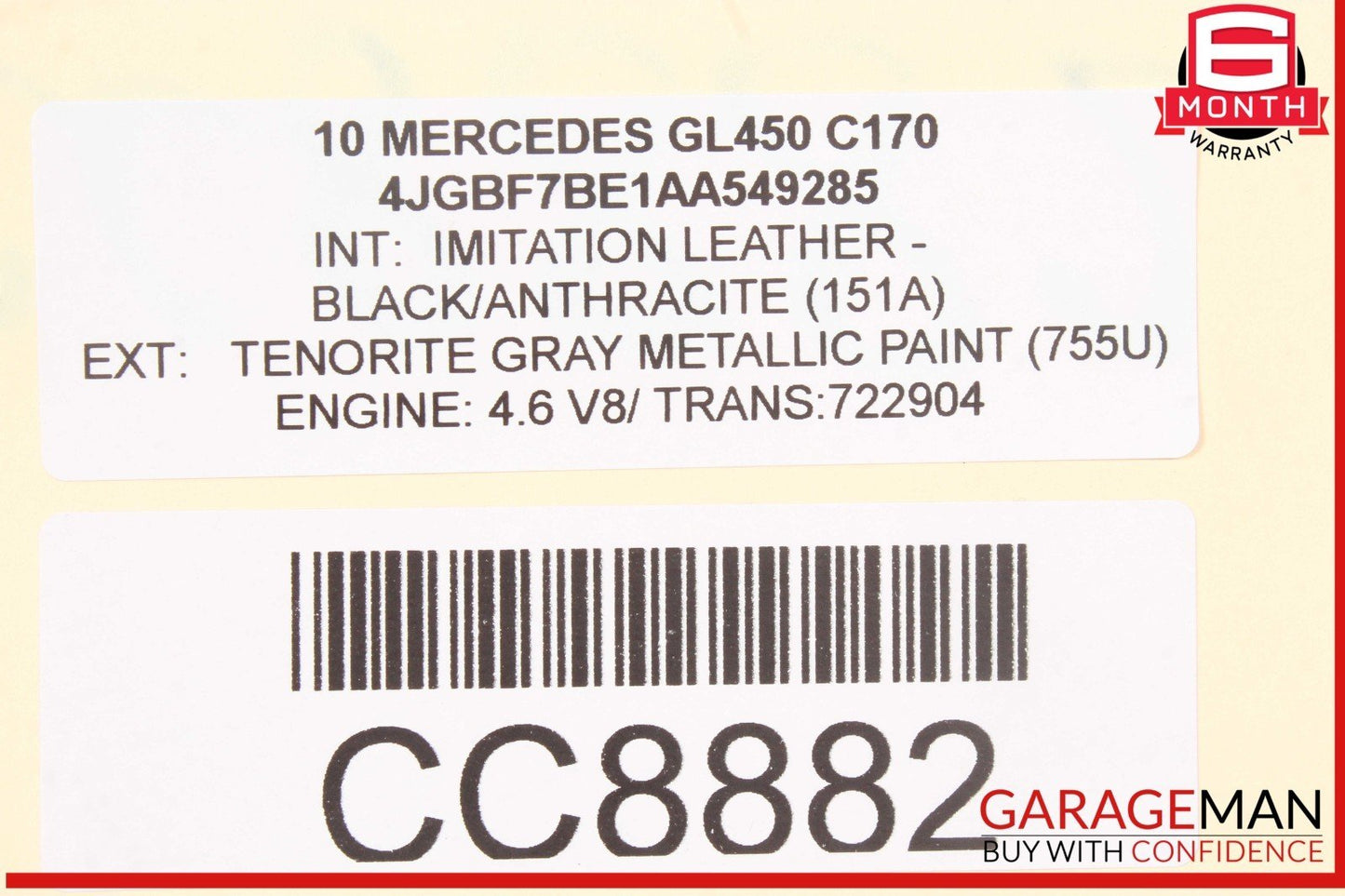 07-12 Mercedes X164 GL450 GL350 GL550 Front Lower Radiator Support Bracket OEM