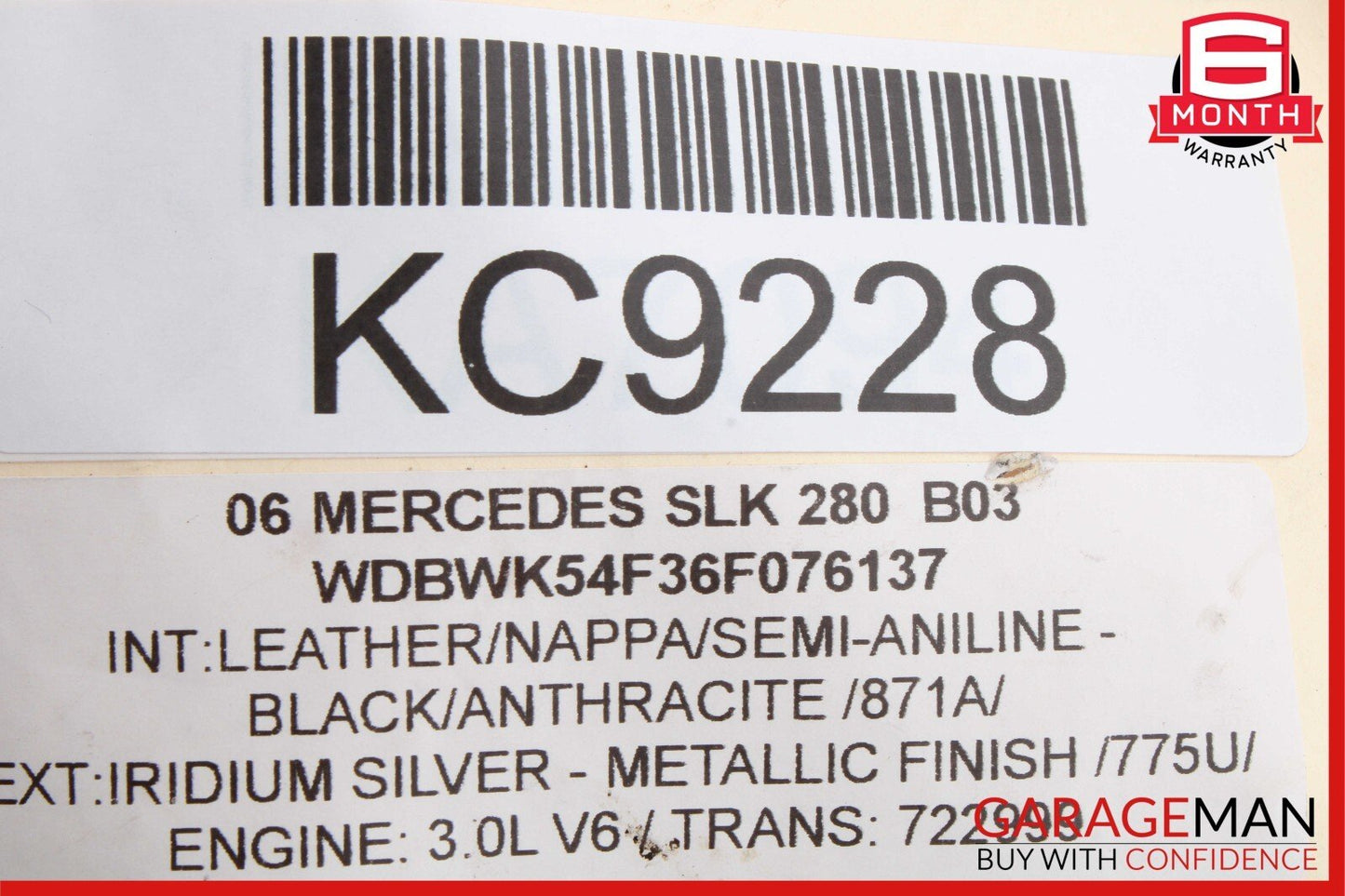 03-12 Mercedes R171 SLK280 CLK500 Window Regulator Motor Front Left Driver OEM