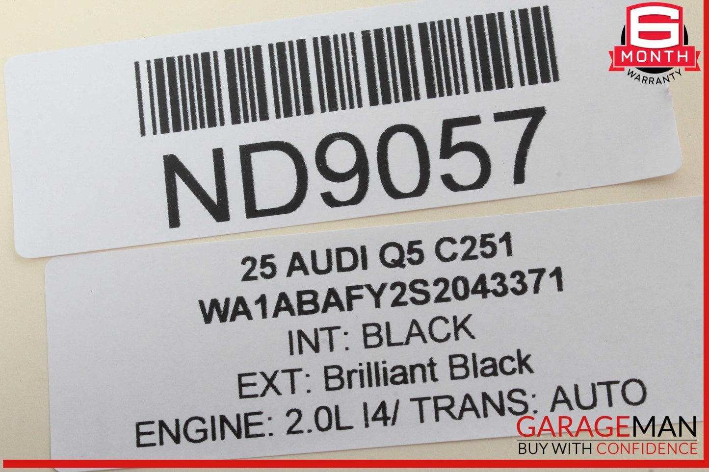 18-25 Audi Q5 SQ5 Rear Left Driver Side Window Regulator Motor 80A959812 OEM