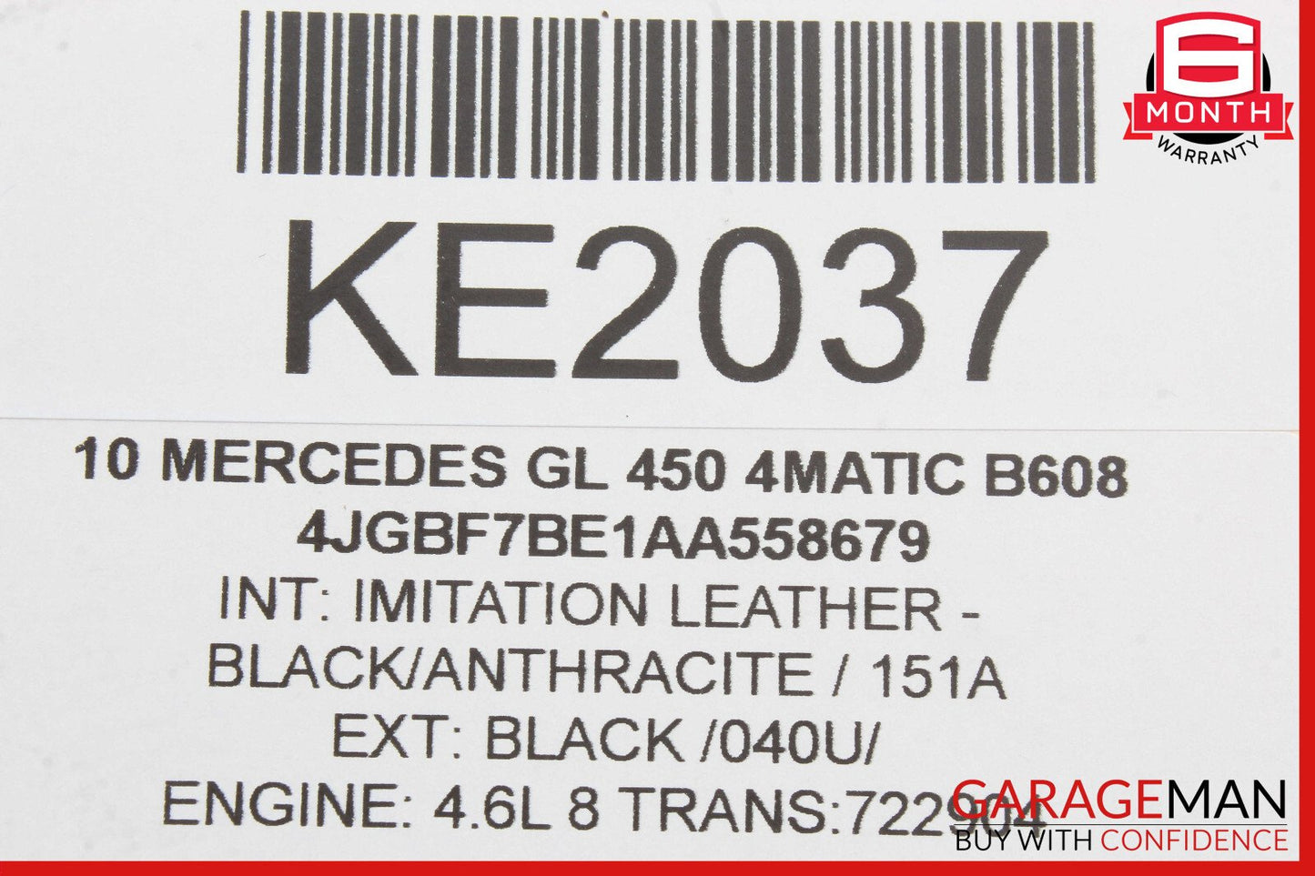 06-12 Mercedes ML500 GL450 GL350 Rear Right Passenger Quarter Glass Window Motor