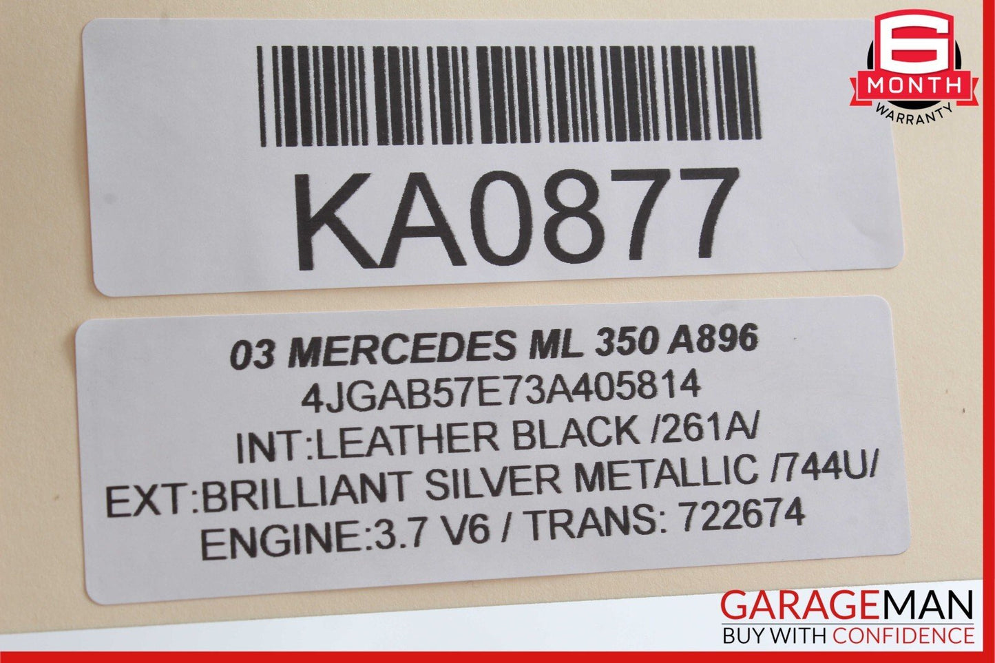 02-05 Mercedes W163 ML350 ML320 Rear Right & Left Side Door Audio Speakers Set