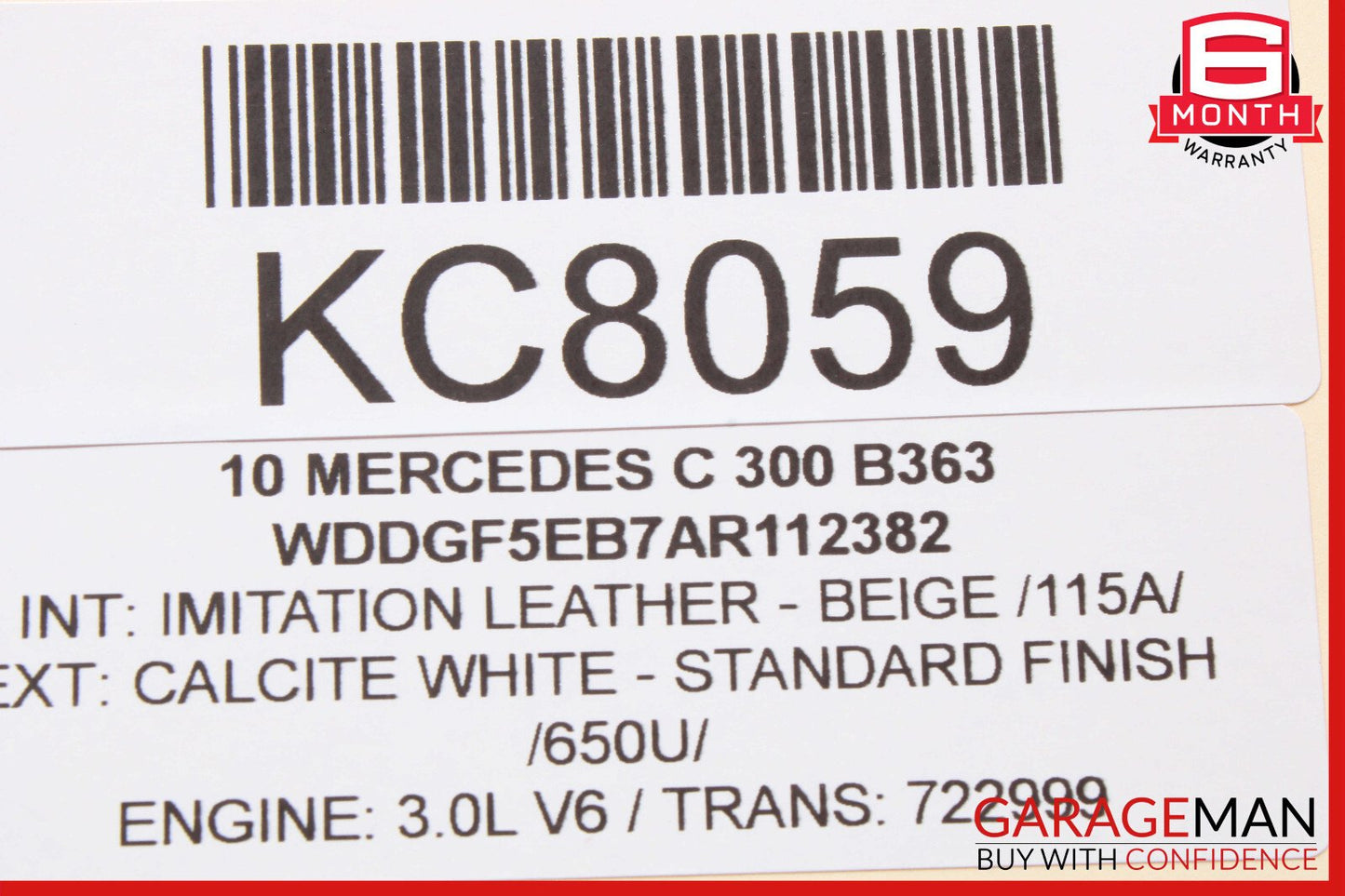 08-17 Mercedes C300 E350 Rear Trunk Lid Latch Lock Actuator Cylinder Assembly