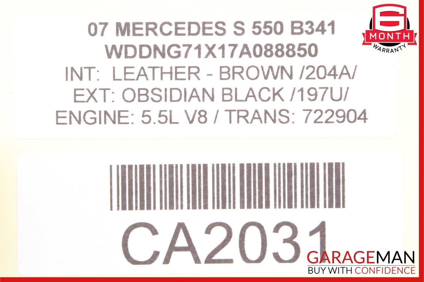 07-13 Mercedes W221 S550 S600 Rear Right Keyless Go Exterior Door Handle Black