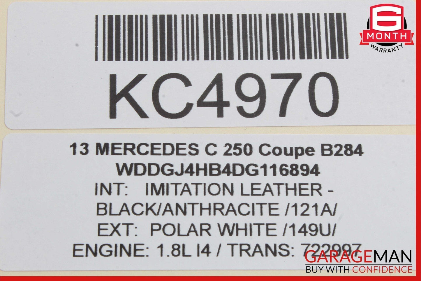 10-18 Mercedes W204 C250 COUPE Front Left Seat Control Module 1729007500 OEM