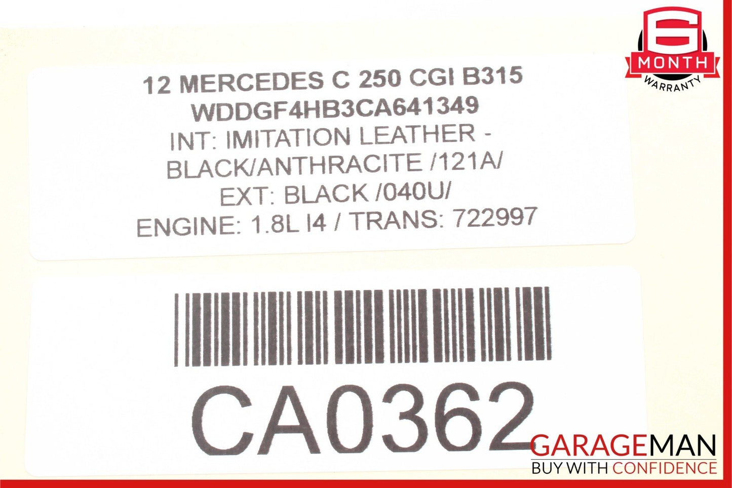 08-14 Mercedes W204 C250 C350 C300 Power Steering Rack & Pinion RWD