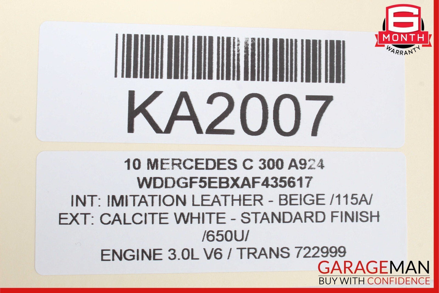 08-14 Mercedes W204 C250 C300 Rear Right Side Door Lock Latch Actuator OEM