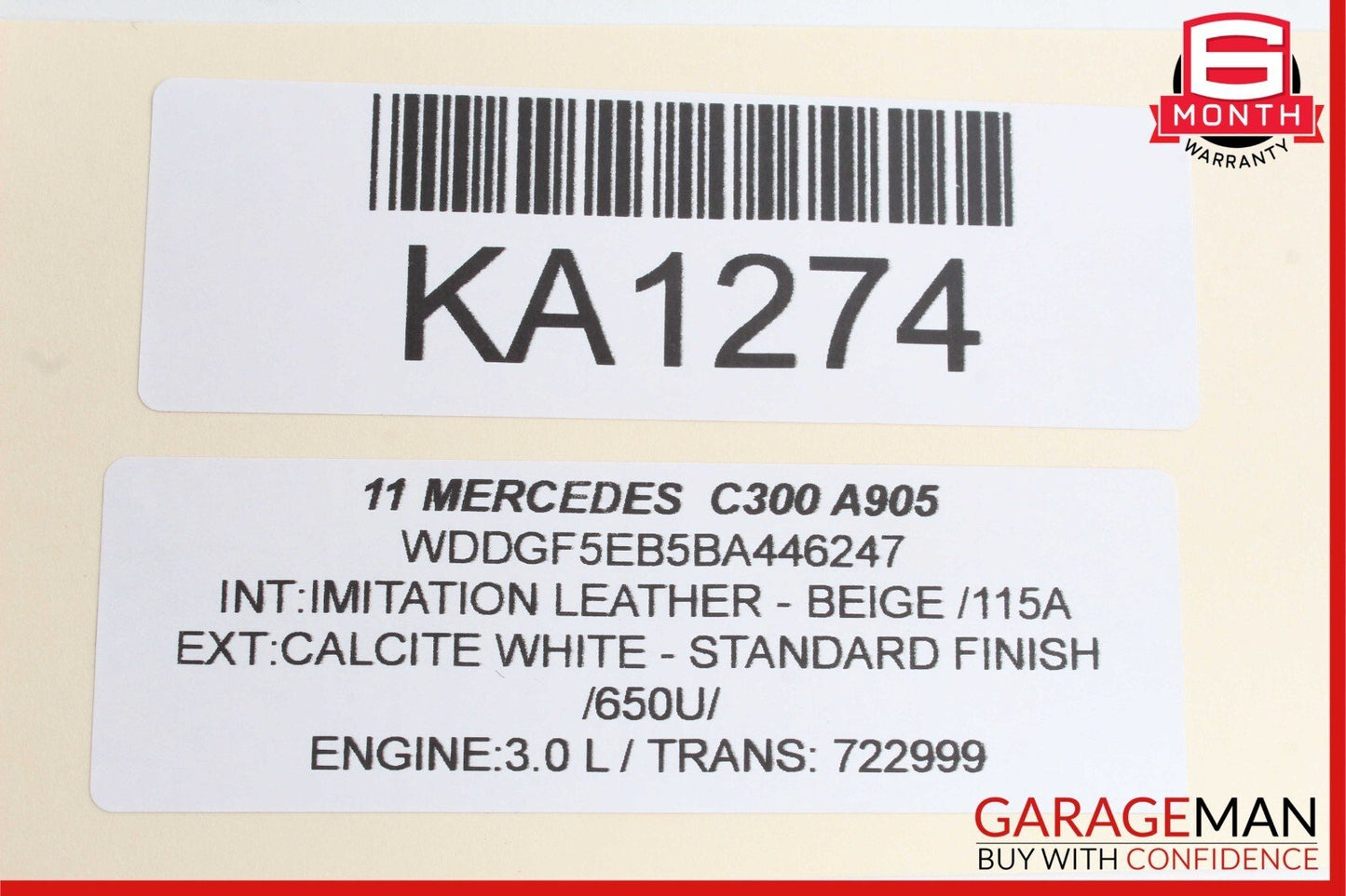 08-11 Mercedes W204 C250 C300 C63 AMG Rear Left Side Door Lock Latch Actuator