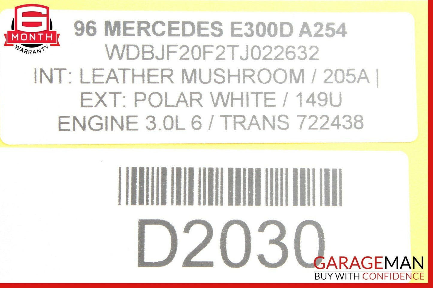 95-97 Mercedes W210 E300 3.0L V6 Diesel ECU ECM Engine Control Module Unit OEM