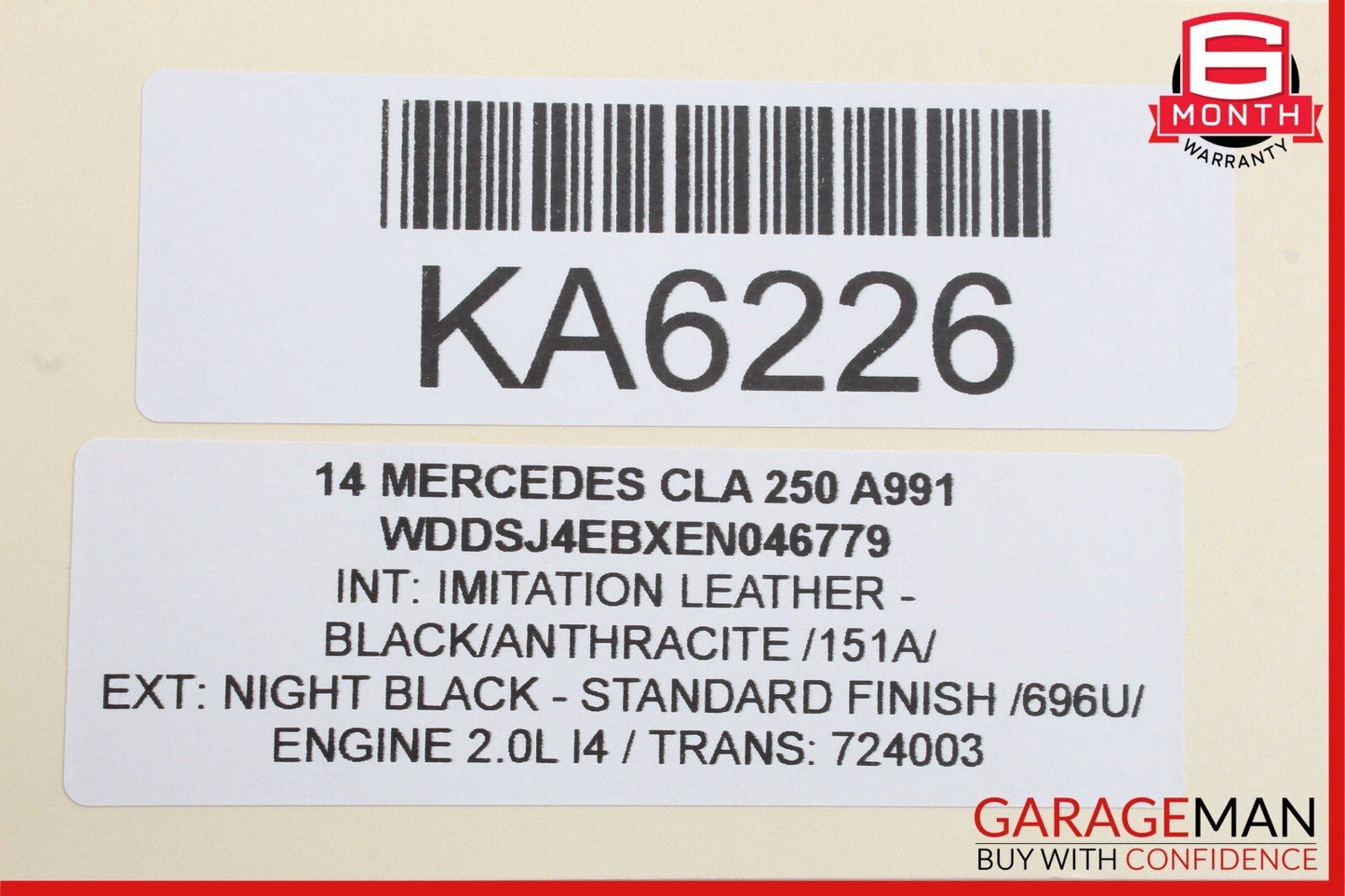 11-17 Mercedes W117 CLA250 Right Passenger Side Rear View Door Mirror Black OEM