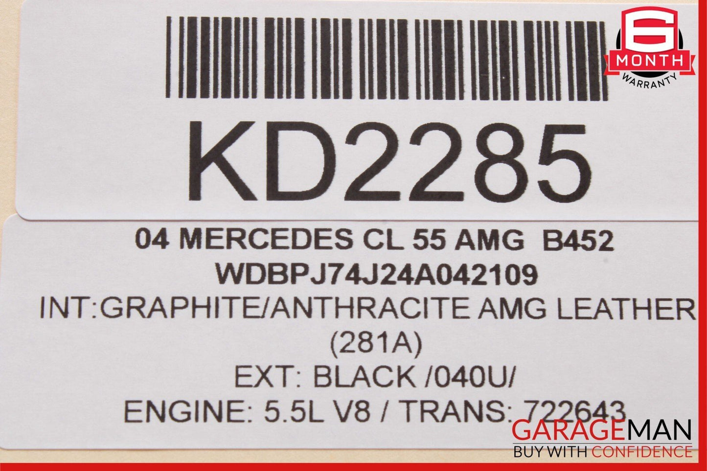 00-06 Mercedes W215 CL55 AMG S430 Rear View Mirror Adjust Switch Control Button