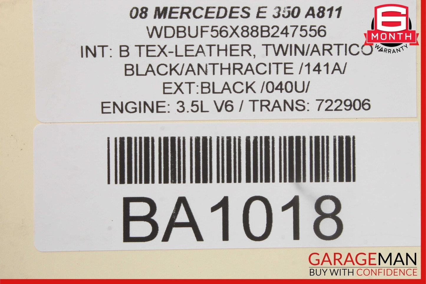 03-09 Mercedes W211 E350 E500 Rear Right Side Window Regulator Motor OEM