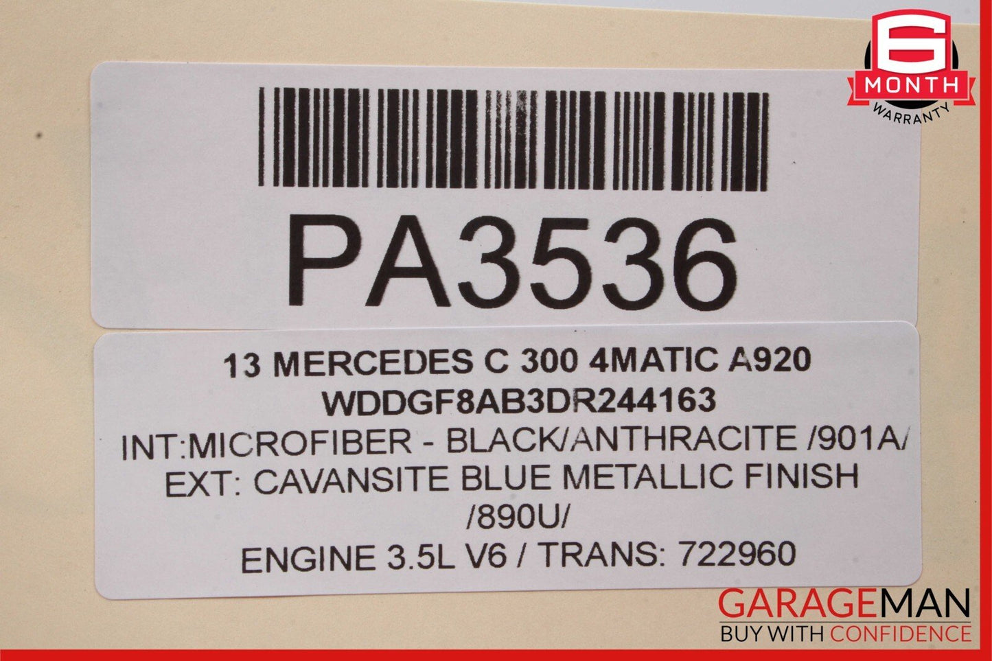 08-14 Mercedes W204 C350 C300 Sedan Front Right Side Top Upper Seat Cushion