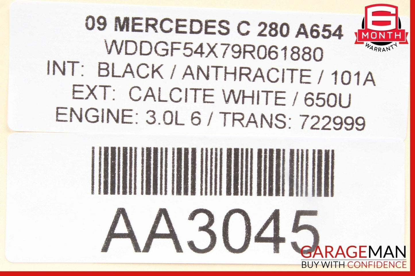 08-11 Mercedes W204 C300 Front Left Exterior Door Handle w/ Door Actuator OEM