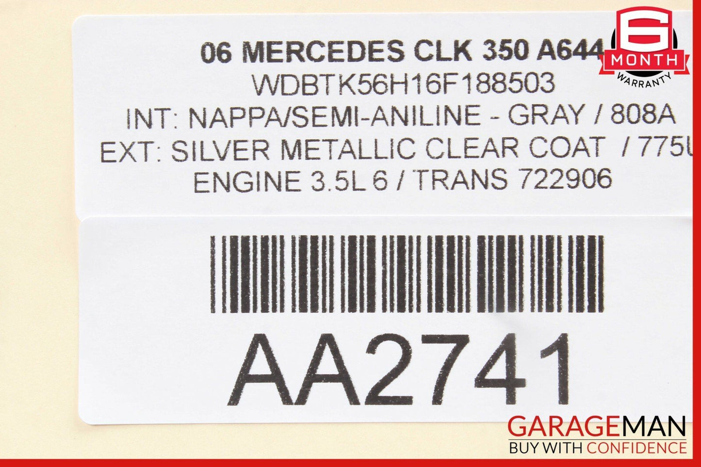 03-12 Mercedes CLK350 CL600 SL550 Front Left Side Door Window Regulator Motor