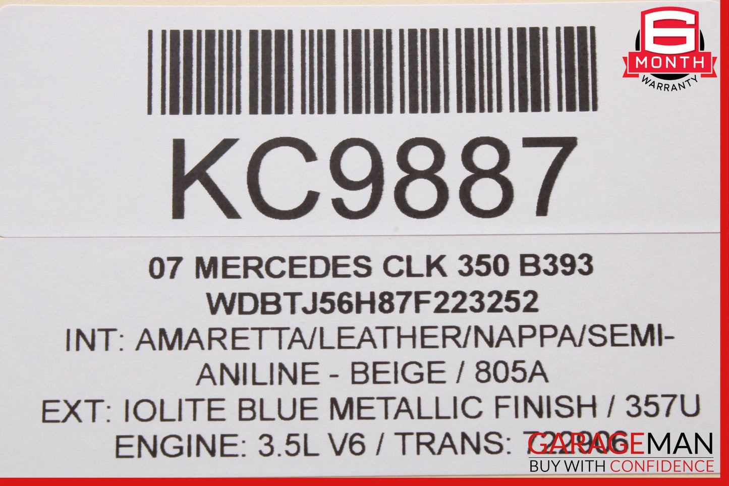 03-09 Mercedes W209 CLK350 Front Left Side Lower Suspension Control Arm
