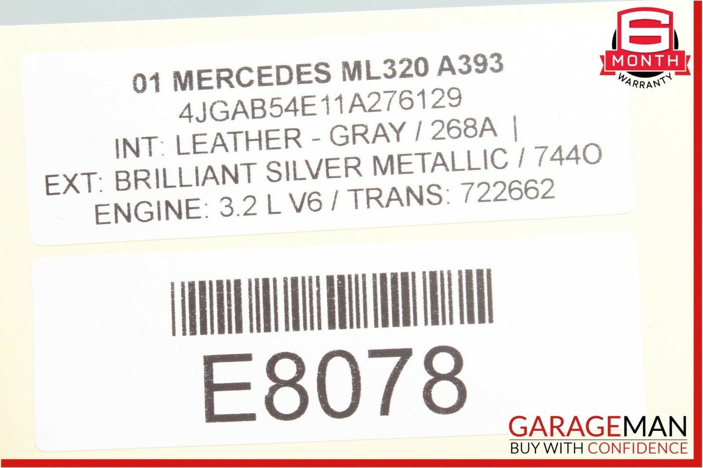 00-05 Mercedes W163 ML320 Front Right or Left Side Seatbelt Seat Belt Buckle OEM