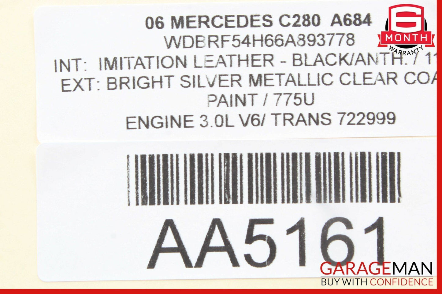 01-07 Mercedes W203 C230 C280 Front Left Side RWD Lower Control Arm OEM