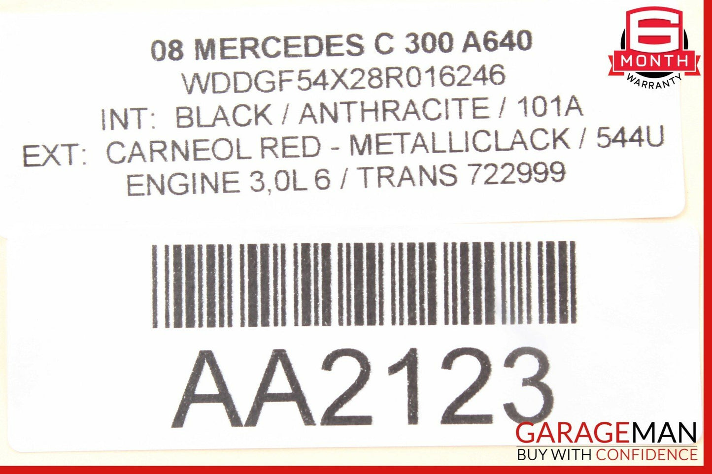 08-11 Mercedes W204 C300 3 Spoke Steering Wheel Leather Black