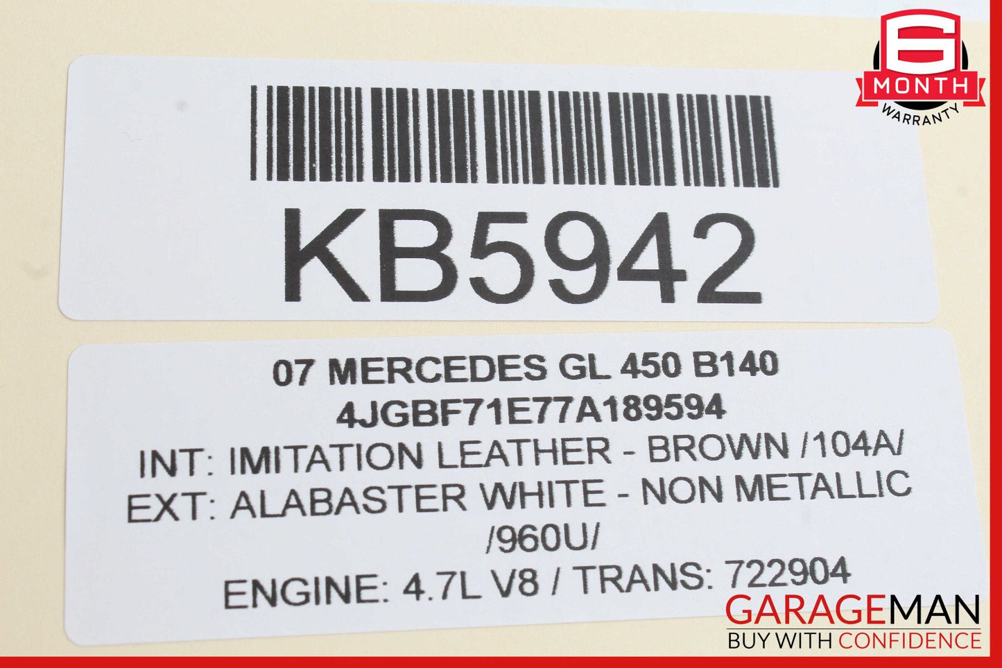 07-12 Mercedes X164 GL450 GL550 Third Seat Row Power Folding Control Module OEM