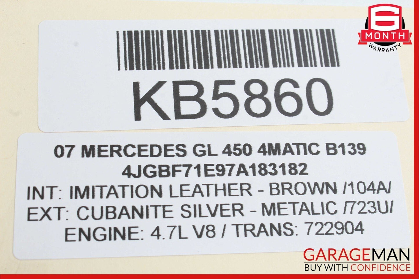06-13 Mercedes X164 GL450 4MATIC Exterior Door Handle Rear Left Side OEM