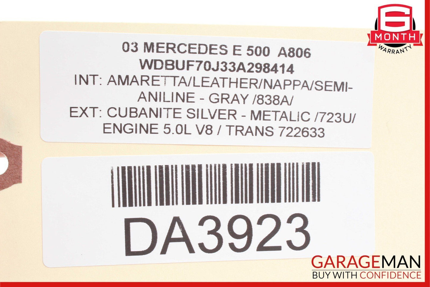 03-11 Mercedes W211 E320 E350 CLS500 CLS55 AMG Steering Gear Coupling RWD