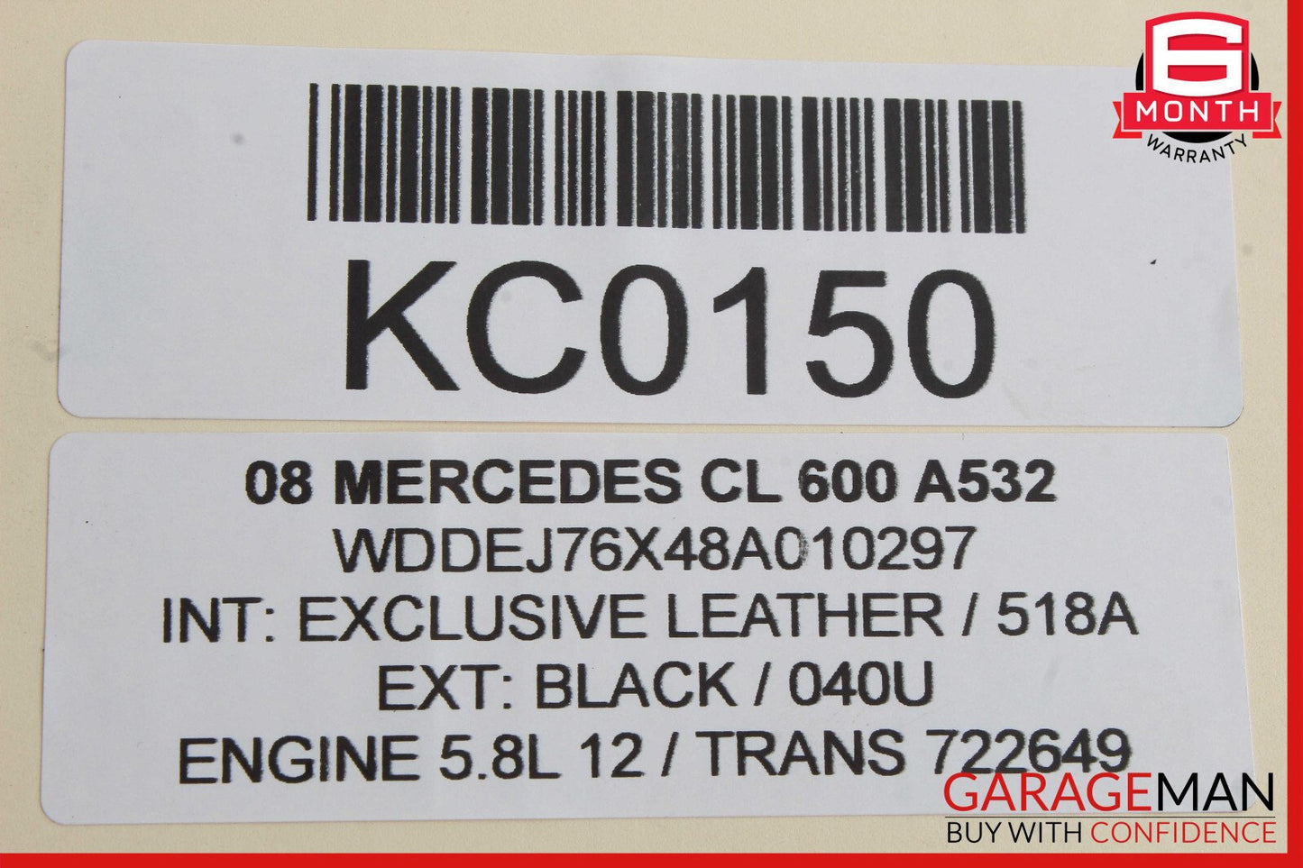 07-14 Mercedes W216 CL600 S400 Front Left Lower Control Arm OEM