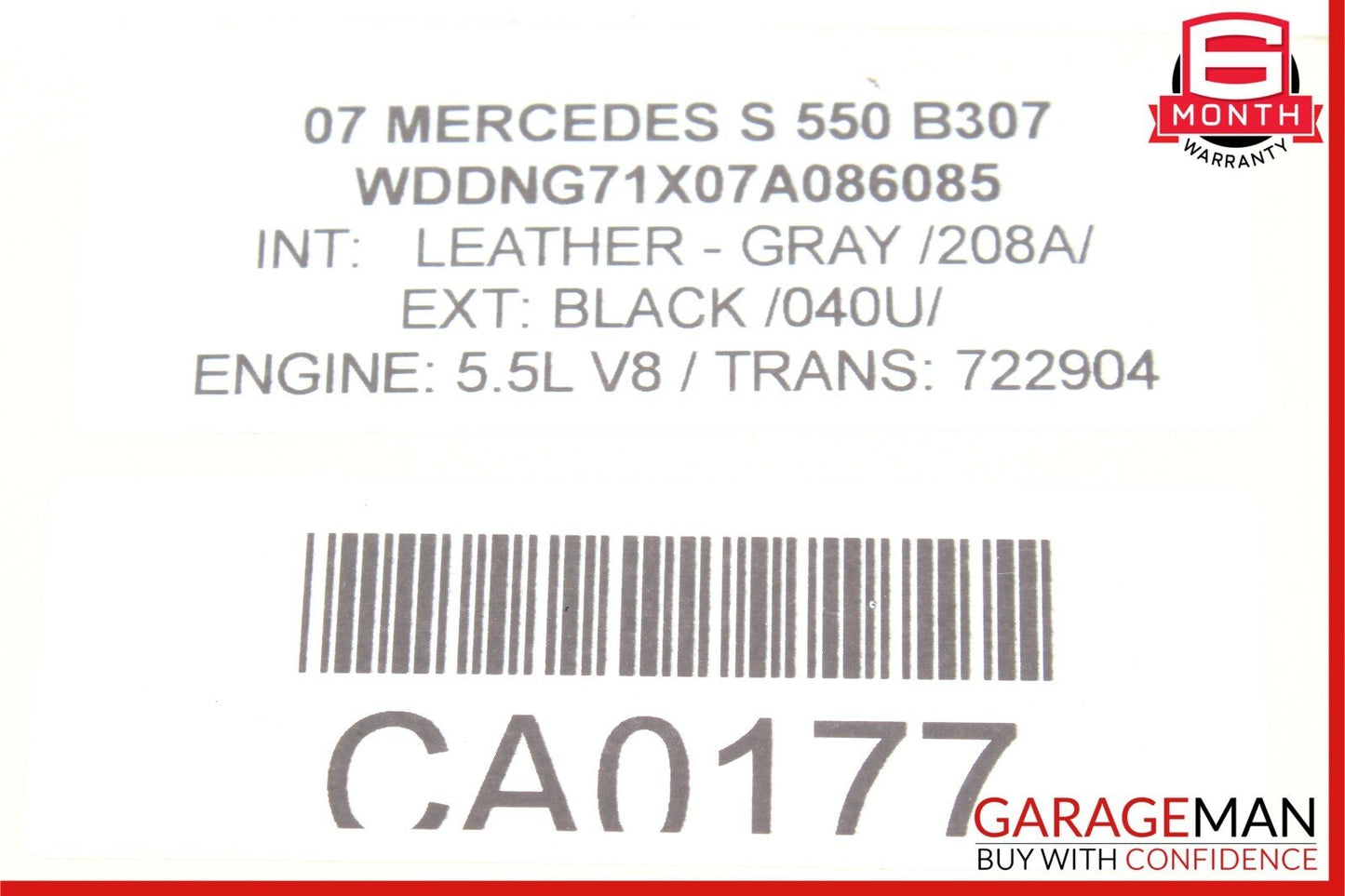 07-13 Mercedes W221 S550 Front Left Driver Side Door Lock Latch Actuator OEM