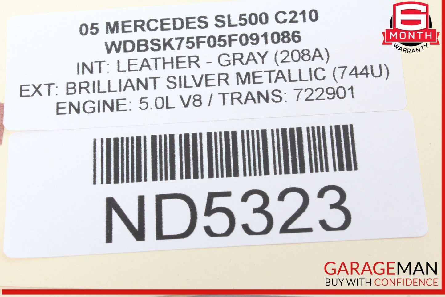 03-12 Mercedes R230 SL500 SL55 SL600 Front Right Side Door Control Module OEM