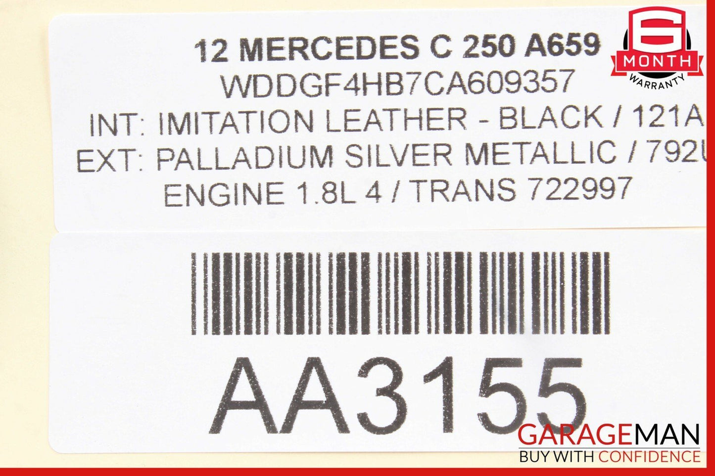 08-14 Mercedes W204 C250 C300 Sedan Front Right Door Window Regulator Motor Unit