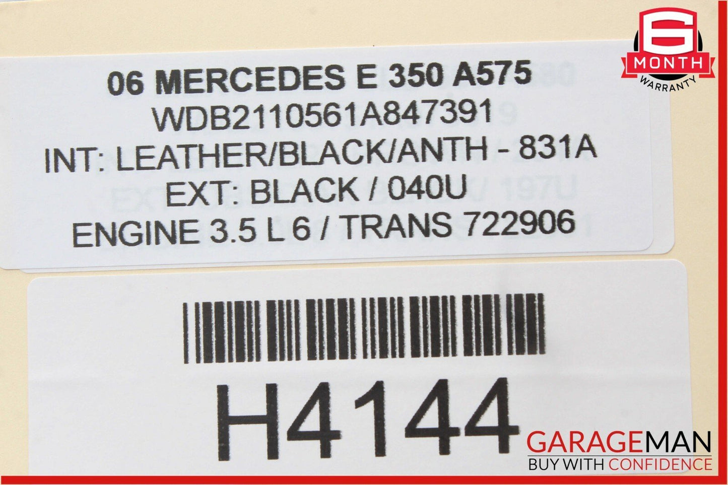 03-11 Mercedes E350 CLS500 Rear Overhead Dome Light Reading Map Lamp Grey