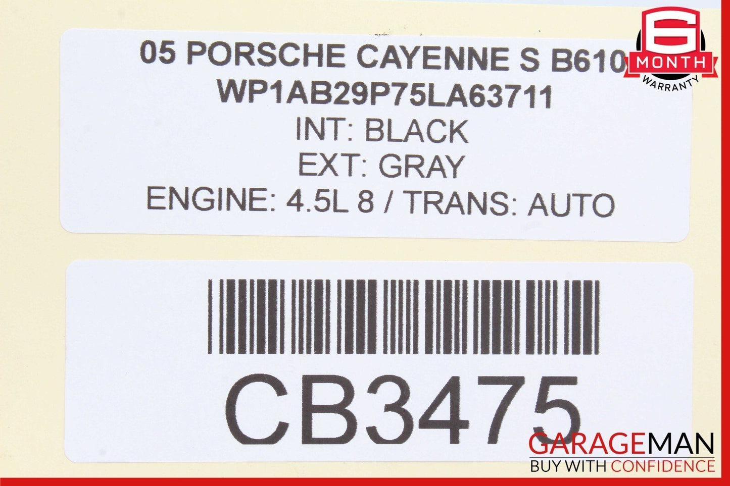 03-10 Porsche Cayenne S 955 Rear Left or Right Side Drive Axle Shaft Driveshaft