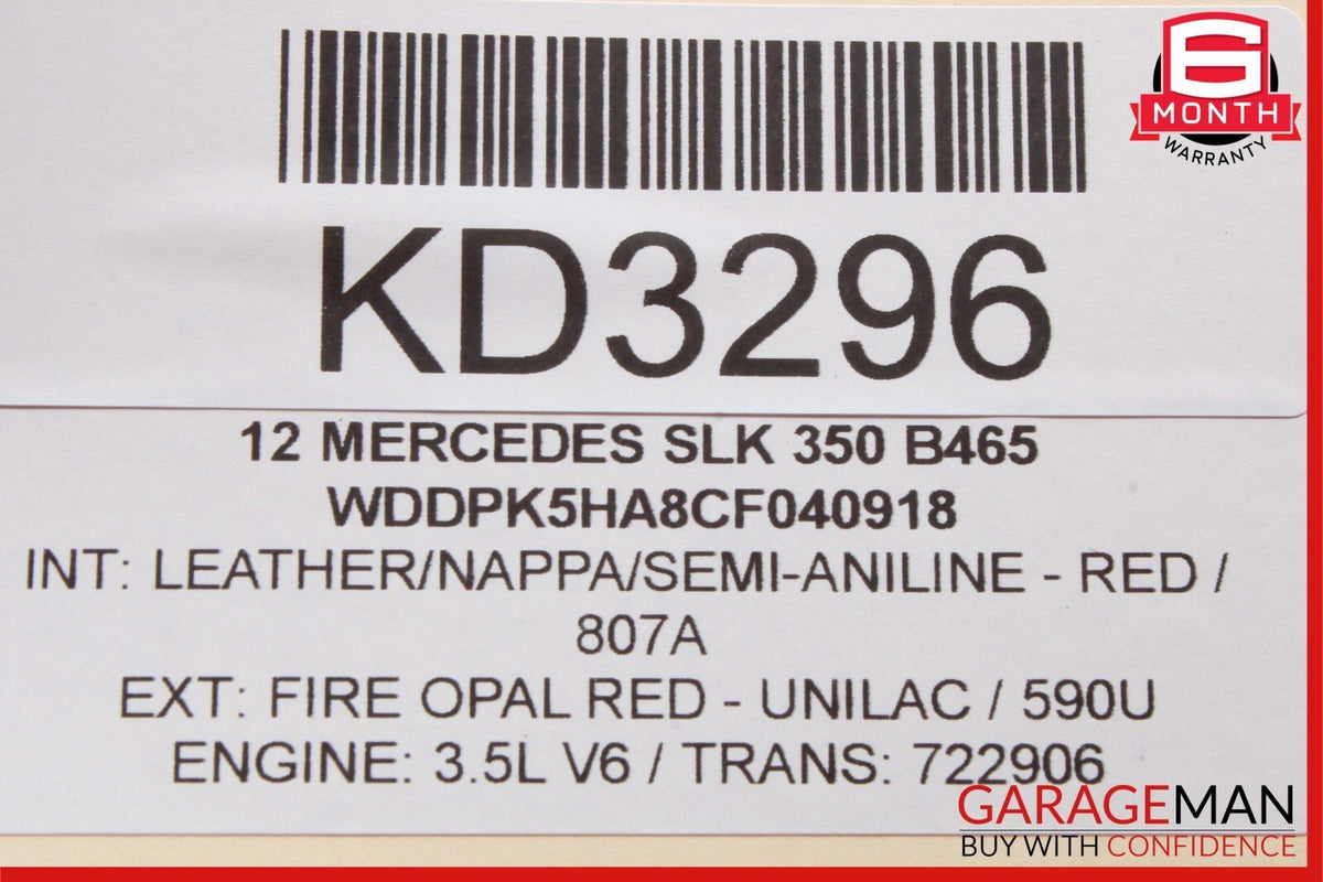 12-20 Mercedes R172 SLK350 Sun Visor Shade Cover Sunvisor Front Left Side OEM