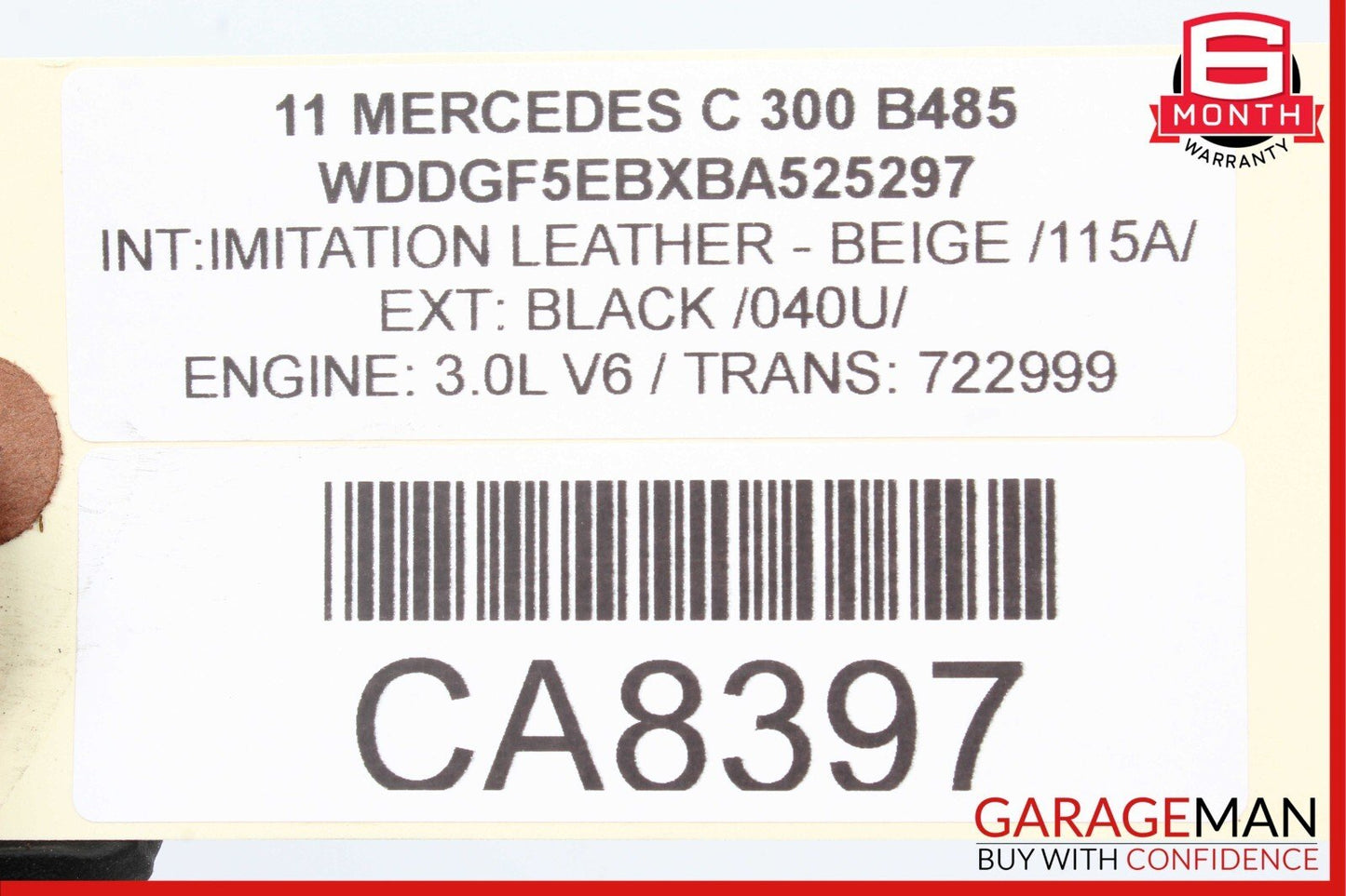 06-13 Mercedes W204 C300 CLK350 SLK350 Left Side Cylinder Head Valve Cover OEM