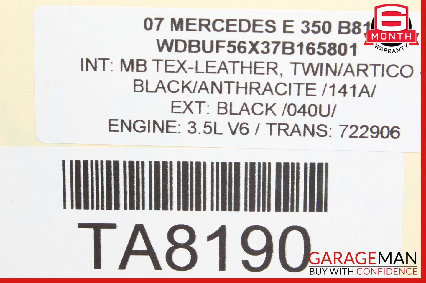 03-09 Mercedes W211 E350 E320 Rear Left Side Exterior Door Handle Black OEM